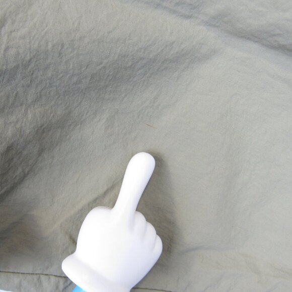 SO Juniors Size M Utility Cropped Windbreaker Jacket Zip Oversized Olive - Picture 7 of 9